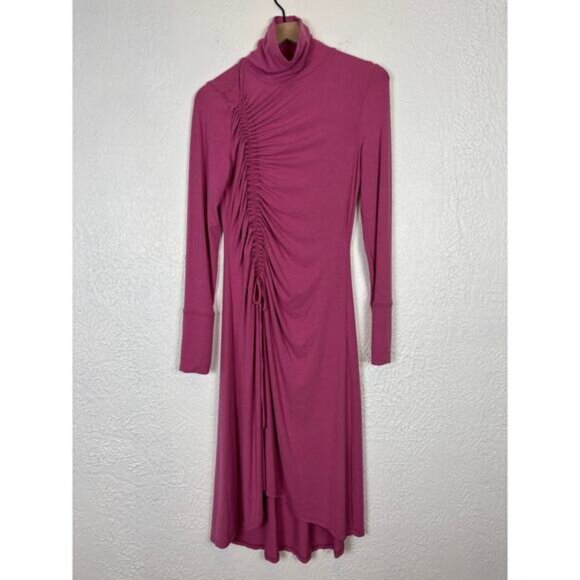 Daily Practice Anthropologie Long Sleeve Ruched Midi Dress NWT Size Medium - Picture 3 of 6